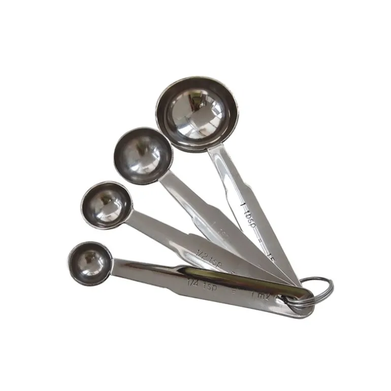 4 cuillères-mesures en inox