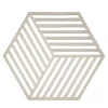 Dessous de plat hexagone gris clair Lyngby