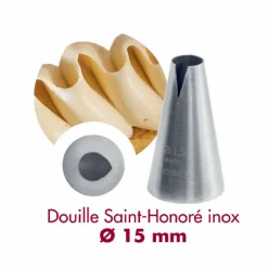 Douille Saint-Honoré inox 15 mm Gobel