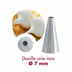 Douille unie inox 7 mm Gobel