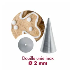 Douille unie inox 2 mm Gobel
