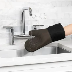 Gant en silicone anti-chaleur noir