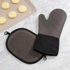 Gant en silicone anti-chaleur noir