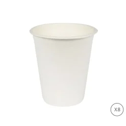 Gobelet jetable biodégradable x8