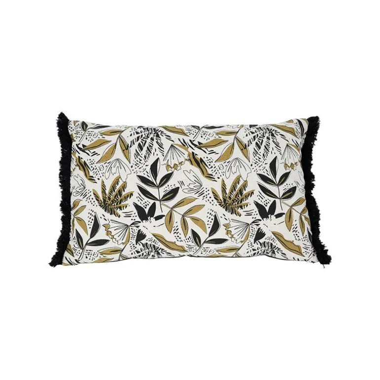 Housse coussin solor jaune 50x30cm