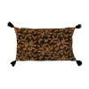 Housse coussin solor noire 50x30cm