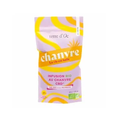Infusion thé vert framboise bio la vie est belle 30g chanvre CBD Terre d'Oc