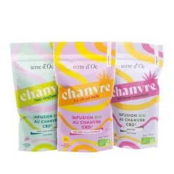 Infusion thé vert menthe bio fraicheur cosmique 30g chanvre CBD Terre d'Oc