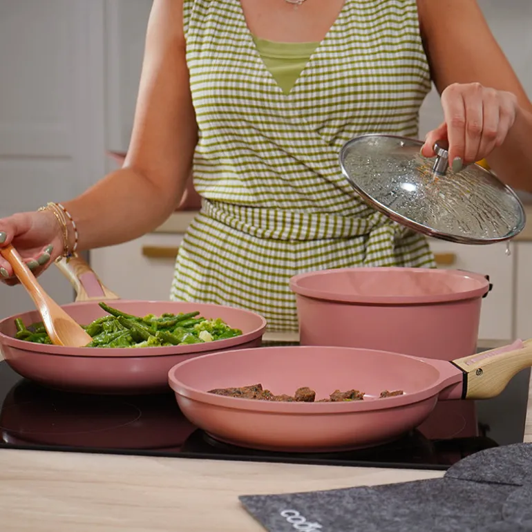 Kit cuisine 7 pièces rose Cookut