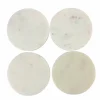 Lot de 4 dessous de verre rond en marbre Be Home