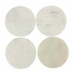 Lot de 4 dessous de verre rond en marbre Be Home
