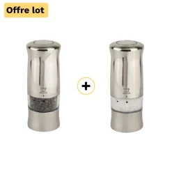 Lot de moulins à sel et à poivre électrique Zeli Peugeot