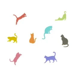 Marque-verres chat x8