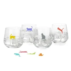 Marque-verres chat x8