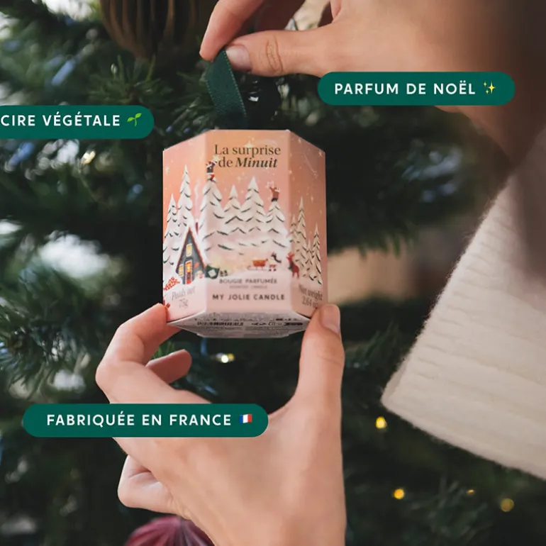 Mini bougie à suspendre sapin