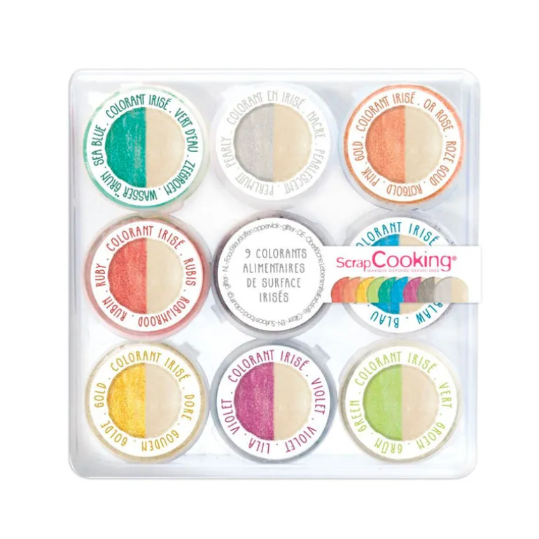 Mini colorants alimentaires irisés