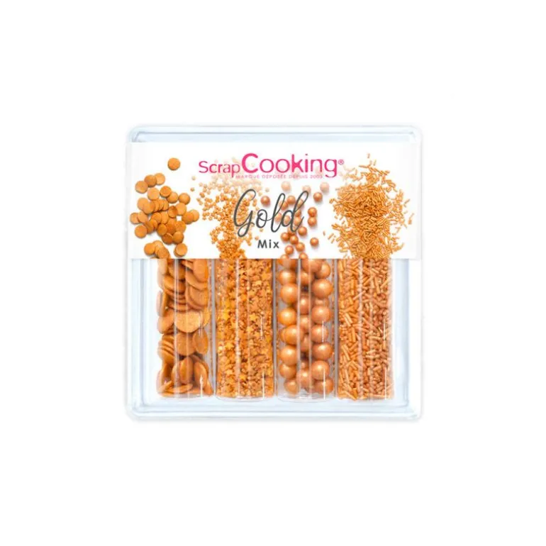 Mix de décors sucrés dorés