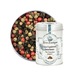 Mélange 5 poivres bourbons 30g Terre Exotique