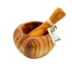 Mortier et pilon bois d'olivier 10 cm marron Chevalier Diffusion