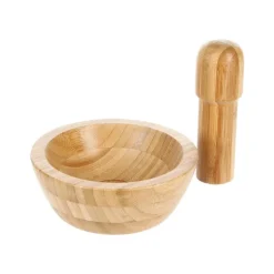Mortier et pilon en bambou