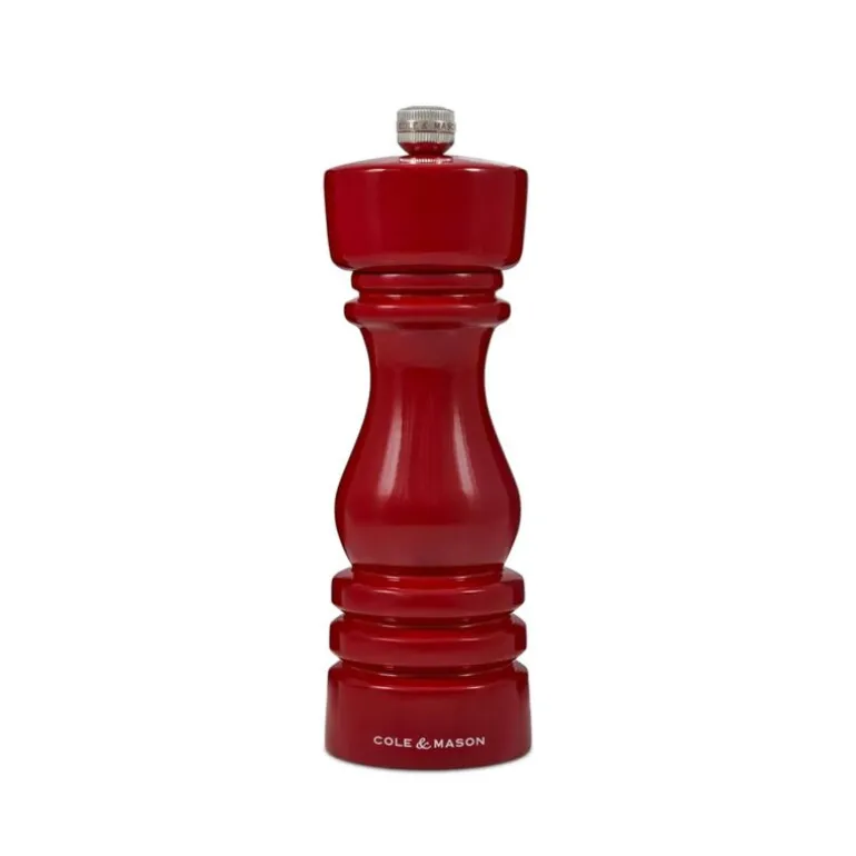 Moulin à poivre 18 cm rouge brillant London Cole and Mason