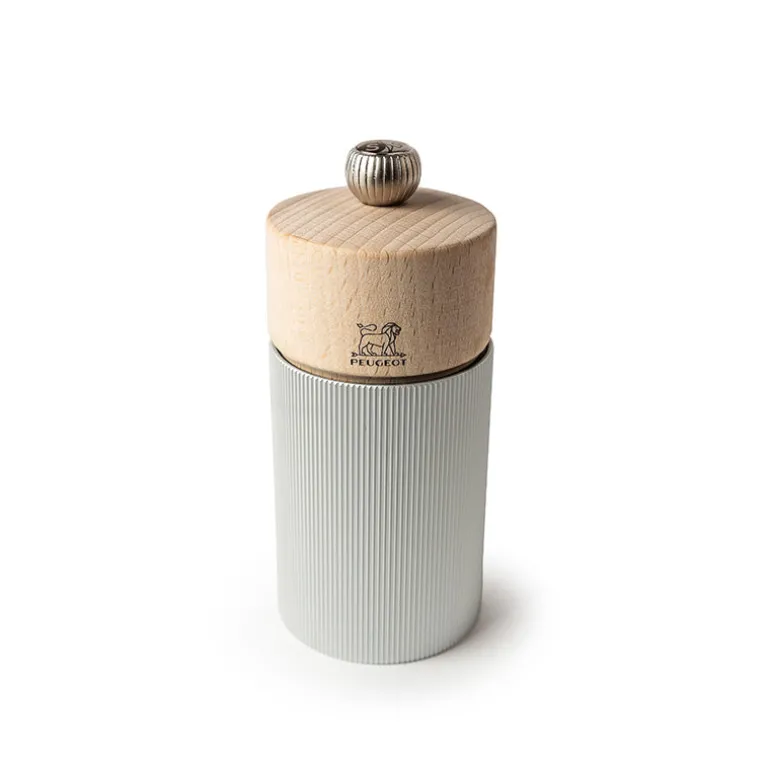 Moulin à sel en aluminium et bois 12cm Line Peugeot