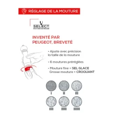 Moulin à sel électrique en aluminium 15cm Line Peugeot