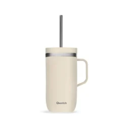 Mug isotherme en inox avec anse 600ml sable Cold Cup Qwetch