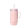 Mug isotherme en inox avec anse 600ml rose Cold Cup Qwetch