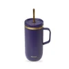 Mug isotherme en inox avec anse 600ml violet et or Cold Cup Qwetch