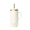 Mug isotherme en inox avec anse 600ml sable et or Cold Cup Qwetch