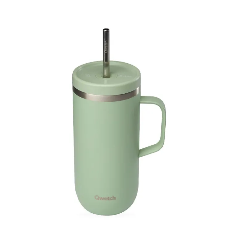 Mug isotherme en inox avec anse 600ml tilleul Cold Cup Qwetch