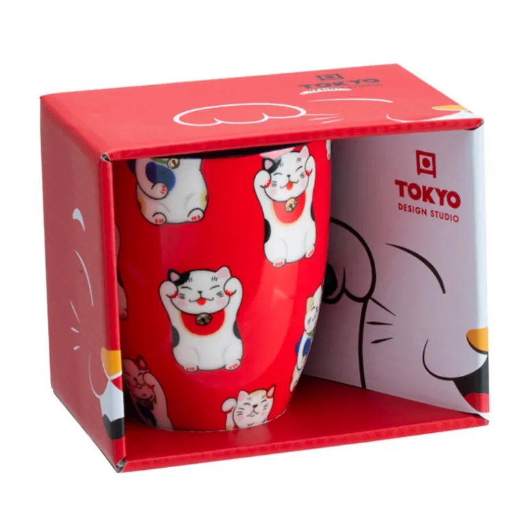 Mug Kawaii chat rouge