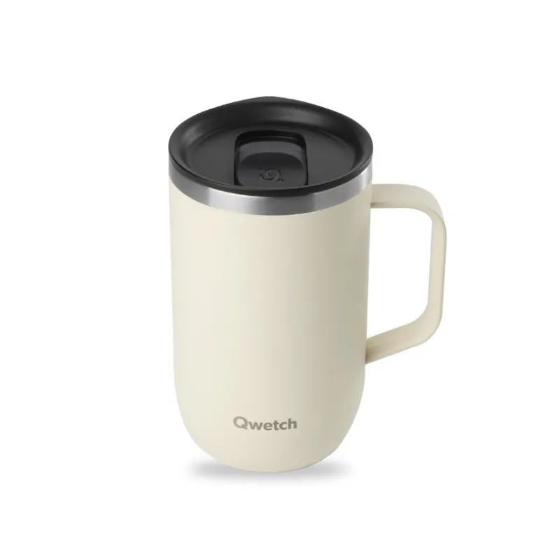 Mug tisanière isotherme en inox 470ml sable Qwetch