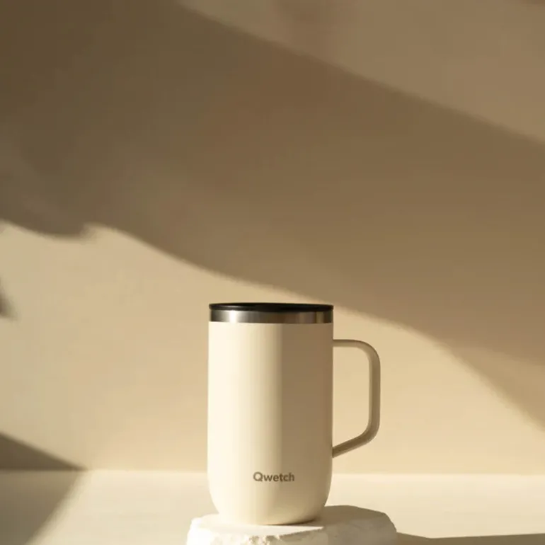 Mug tisanière isotherme en inox 470ml sable Qwetch