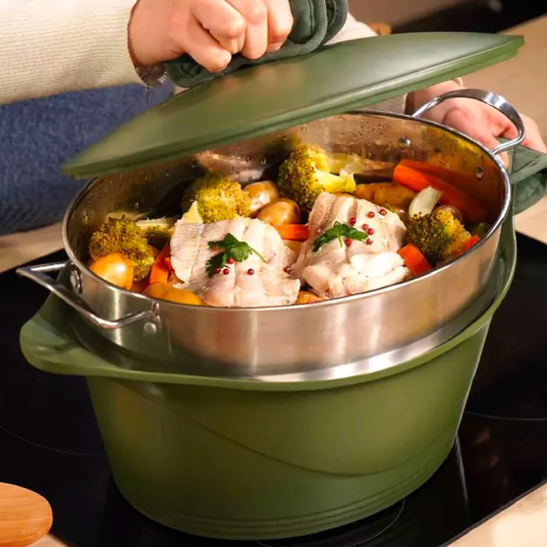 Panier vapeur ovale cocotte 33cm