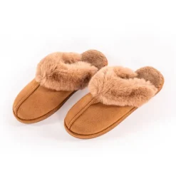 Pantoufles suede snuggs 40-41 cognac Tiseco