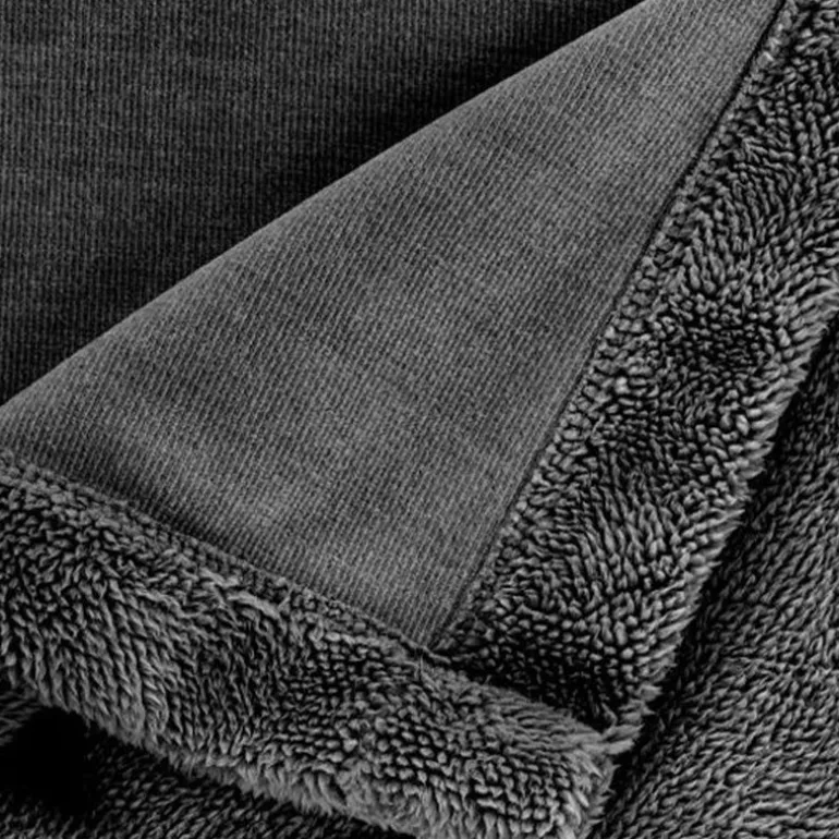 Plaid chenille gris 130X170