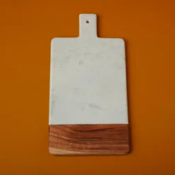 Planche avec poignée en marbre et bois rectangle Be Home