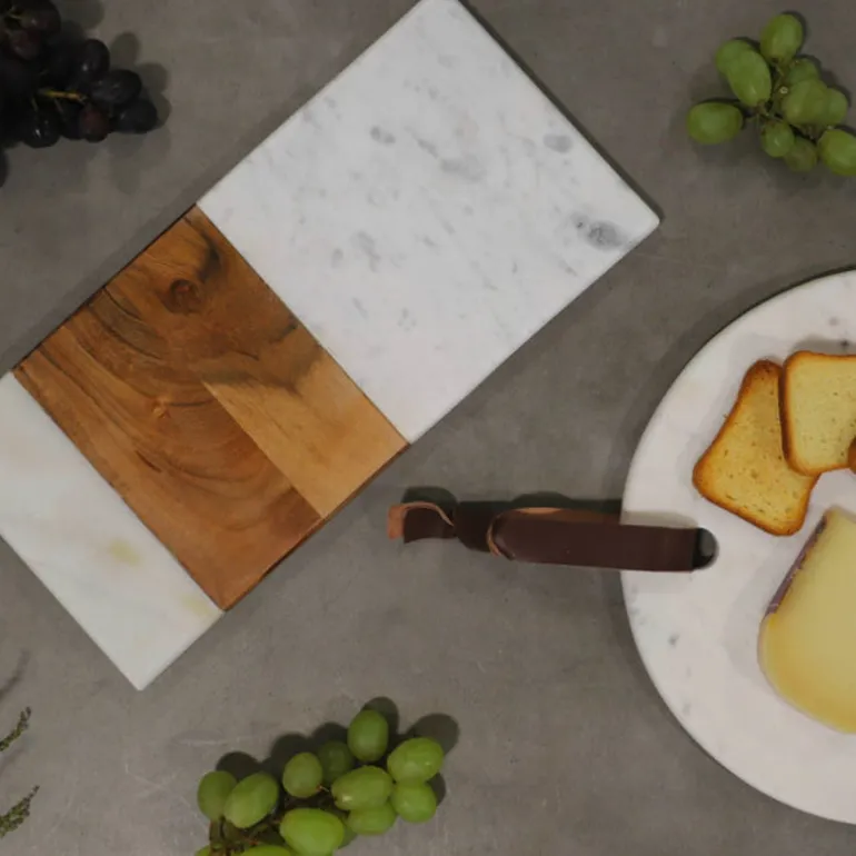 Planche rectangle en marbre et bois Be Home