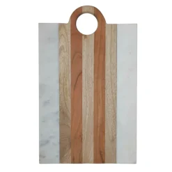 Planche rectangulaire en marbre et bois Moa Be Home