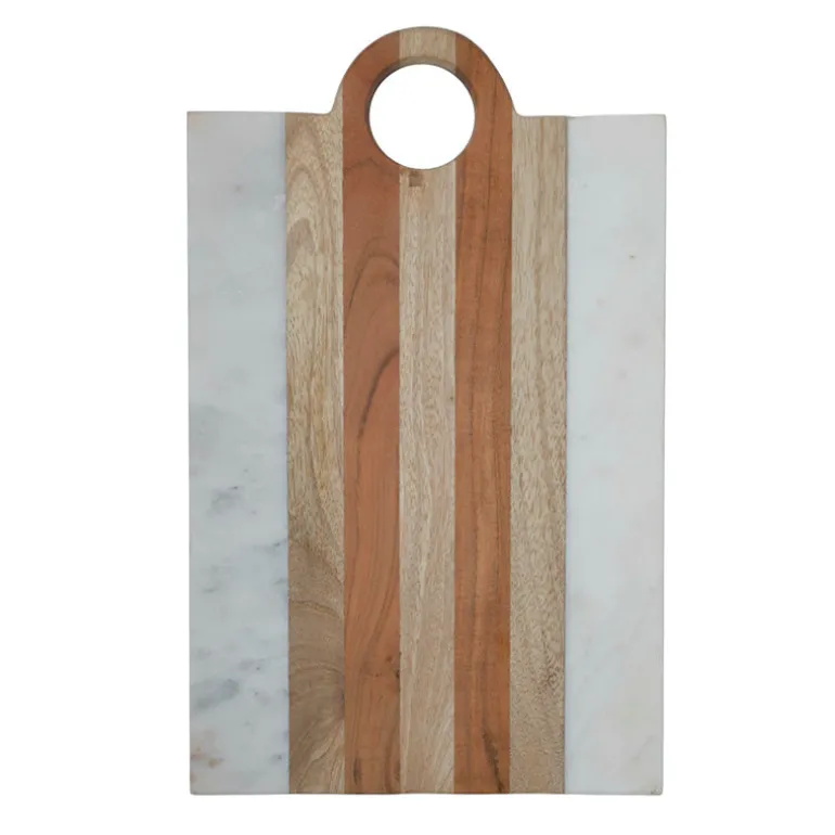 Planche rectangulaire en marbre et bois Moa Be Home