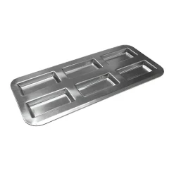 Plaque 6 financiers en fer blanc Gobel