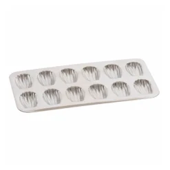 Plaque 12 madeleines en fer blanc Gobel