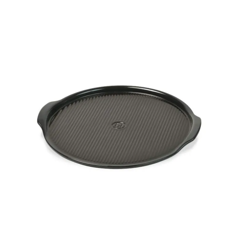 Plaque pizza 37cm Fusain