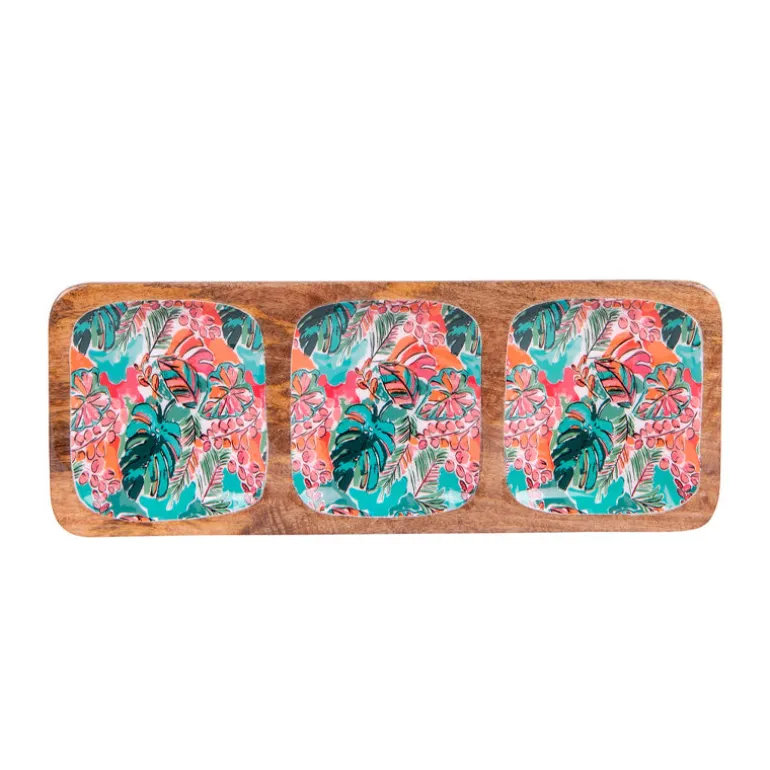 Plat apéritif en manguier 40x15cm Florida Table Passion