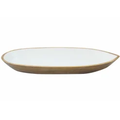Plat de présentation en bois ovale Madras Be Home