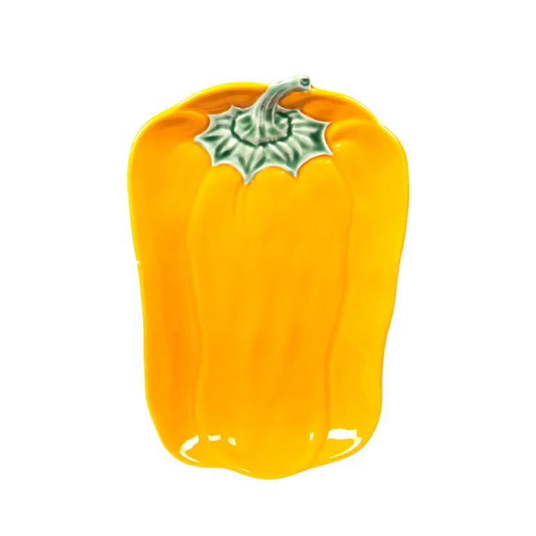 Plat rectangulaire poivron jaune 28x19cm Table Passion