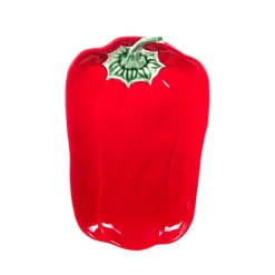 Plat rectangulaire poivron rouge 34x22cm Table Passion