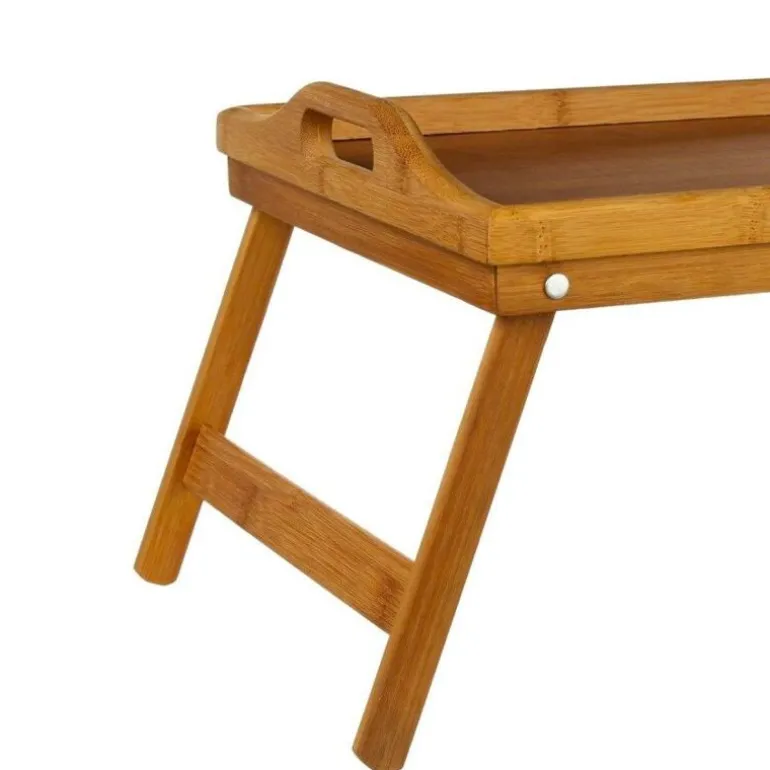 Plateau en bambou pieds repliables